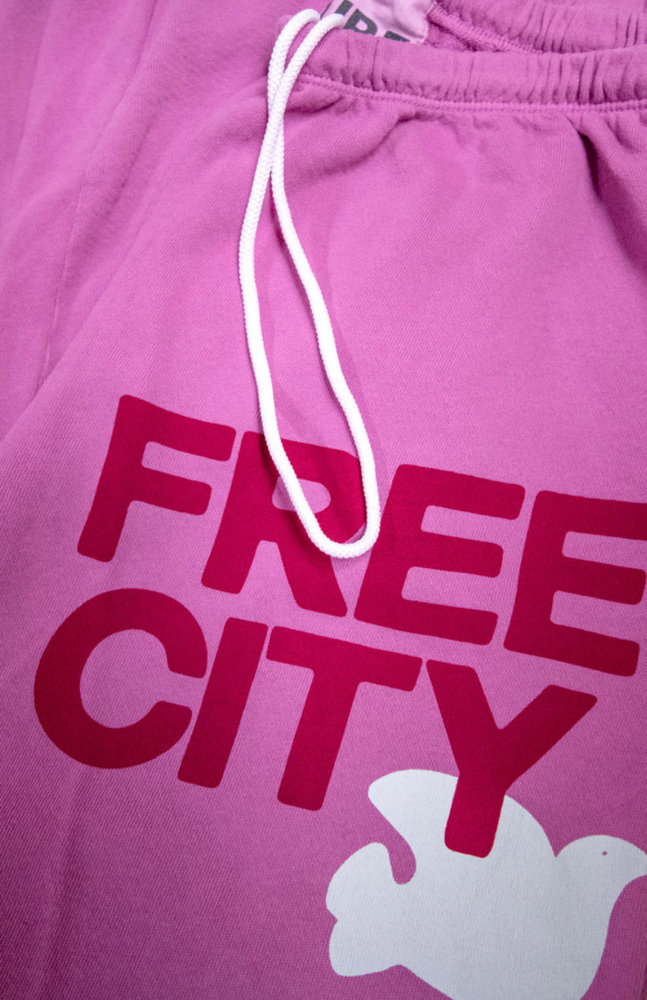 FREE CITY Large Sweatpant- Pink Lips Cherry